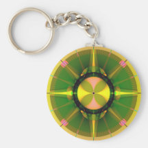 Fractal Compass Key Chain