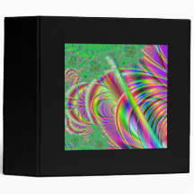 Fractal Design in Bright Colours. Vinyl Binder