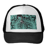 Fractal Digital Broken Green Glass Trucker Hats