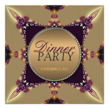Fractal Dreams Dinner Party Invitation