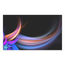 Fractal Feathers Design Rectangle Stickers