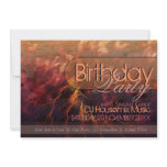 Fractal Fire Waves Birthday Party  Art Invitation