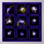 Fractal Flames Comp. - blue Posters