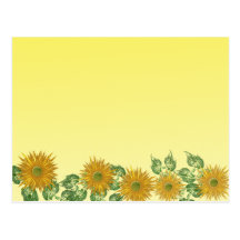 Fractal Flower & Leaf Border Postcards