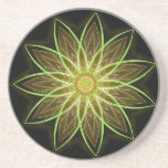 Fractal Flower-Yellow / Earthtones -geometric art Beverage Coasters