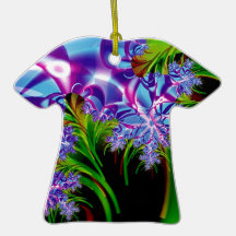 Fractal flowers christmas ornament