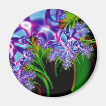 Fractal flowers magnet