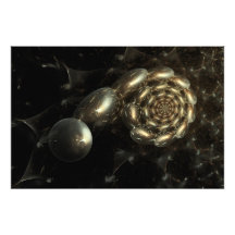 Fractal golden shell photograph
