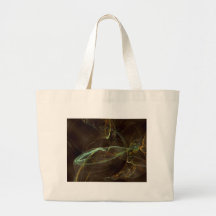 Fractal - green and blue tote bag