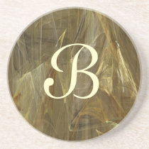 Fractal Grunge Series-13---Gold coaster--1 of coasters