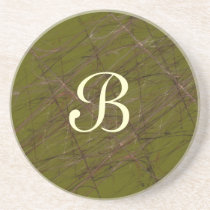 Fractal Grunge Series-6---Green coaster--1 of coasters