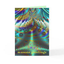 Fractal inner worlds seasons greetings cards