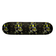 Fractal-ized Neon Sunflowers Custom Skate Board