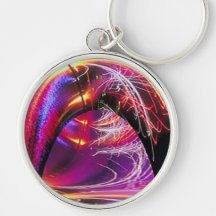 Fractal Lights Premium Keychain
