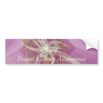 Fractal Lily - Breast Cancer Awareness Bumper Stickers by dduhaime55