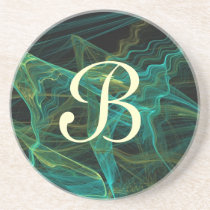 Fractal Misc Series-11-Green coaster--1 of  colour coasters