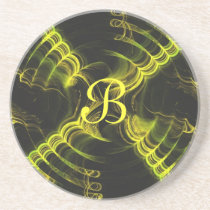 Fractal Misc Series-13---yellow coaster--1 of coasters