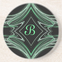 Fractal Misc Series-1-Green coaster--1 of  colours coasters