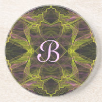 Fractal Misc Series-22---pink Yellow coaster--1 of coasters