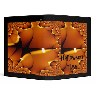Fractal of Lit Pumpkin-Unique halloween image 3 Ring Binder by allthingsnatural