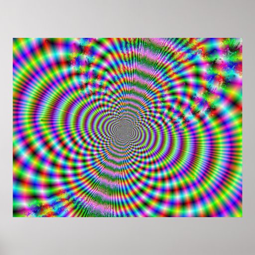 Fractal Optical Illusion 2 Poster