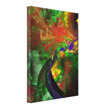 Fractal - Peacock Canvas Prints