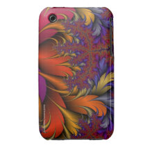 Fractal Peacock Ore iPhone 3 Covers