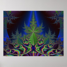 Fractal Pine Tree Posters