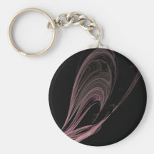 Fractal Pink Flows Keychains