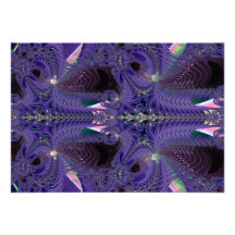 Fractal: Purple Passion Personalized Invitations