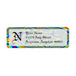 Fractal R~09 Monogram Avery Return Address Labels