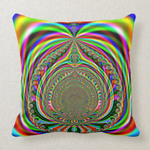 Fractal: Rainbow Genie's Lamp Pillow