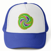 Fractal, Random, pretty, colourful, fuzzy windmill Trucker Hats