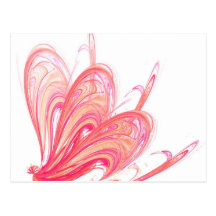 Fractal Red Flow Post Cards