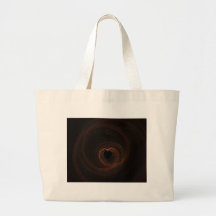 Fractal - Red Heart Canvas Bags