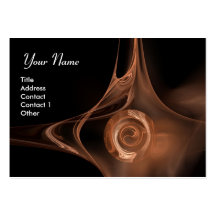 FRACTAL ROSE 1 bright brown black Business Card