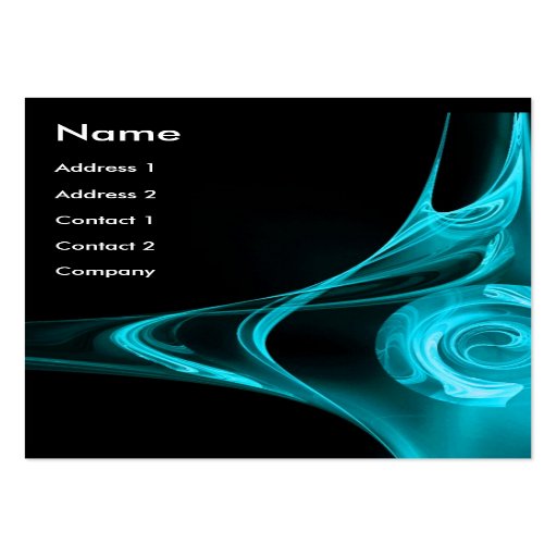 FRACTAL ROSE 2 bright blue Business Card Template