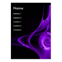 FRACTAL ROSE 2 bright pink purple black Business Cards