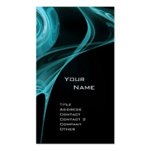 FRACTAL ROSE 3 antique blue Business Card Template