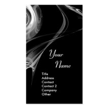 FRACTAL ROSE 3 bright light black and white grey Business Card