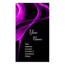 FRACTAL ROSE 3 bright light purple black Business Card