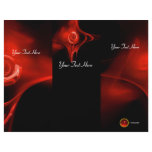 FRACTAL ROSE bright red black 3 fold brochure flyers