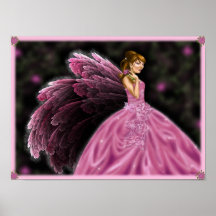 Fractal Rose Fairy Print