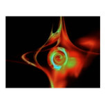 FRACTAL ROSE , red green blue Postcard