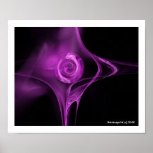 FRACTAL ROSE , violet Posters