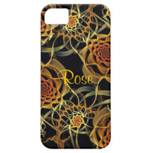 Fractal Roses with Name iPhone 5 case