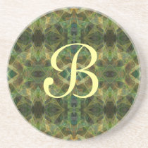 Fractal Series-10---green coaster--1 of  colours coasters