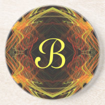 Fractal Series-2---Yellow coaster--1 of   colours coasters
