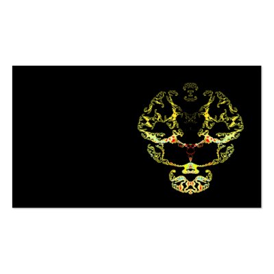 Fractal skull business card by deemac1