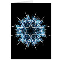 Fractal snowflake card